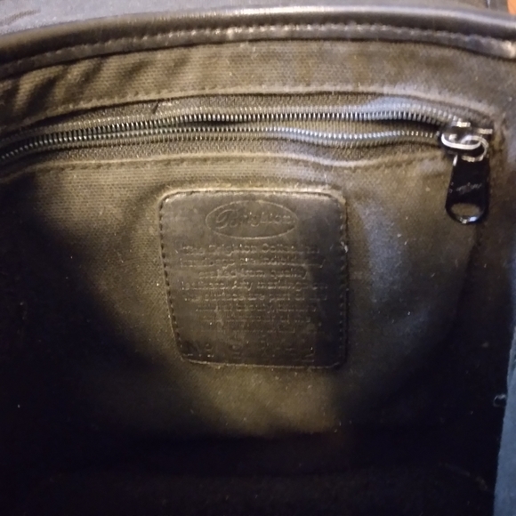 VTG Brighton Crossbody 9" x 8.5" x 3" Crocodile Embossed Black Brown - Picture 4 of 12